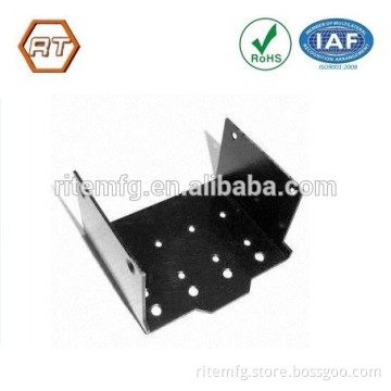Black powder coated steel laser cut metal parts